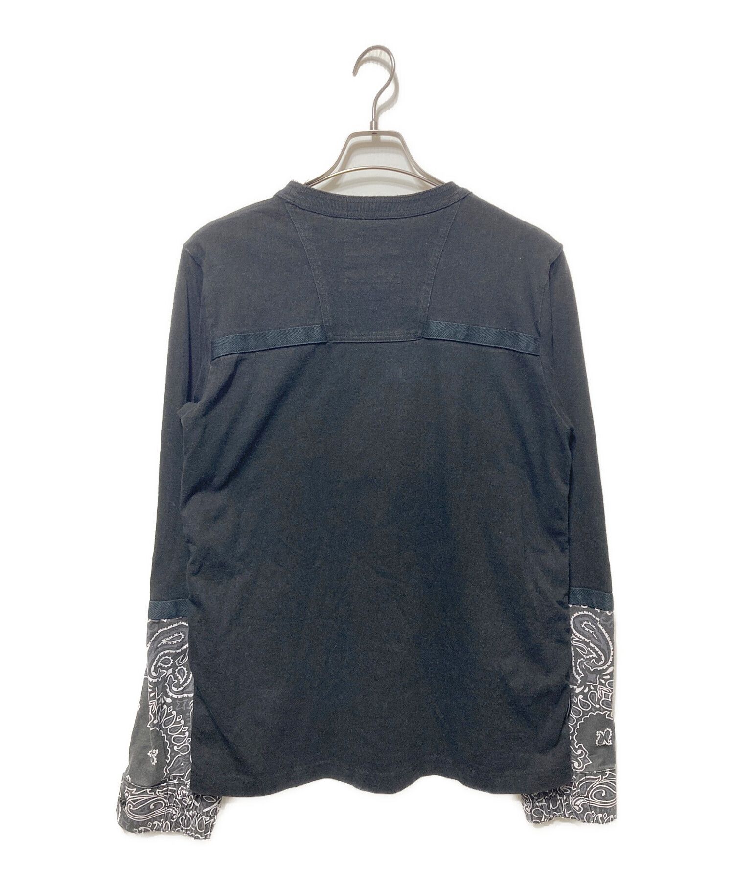 中古・古着通販】sacai (サカイ) Bandana Print L/S T-Shirt ブラック