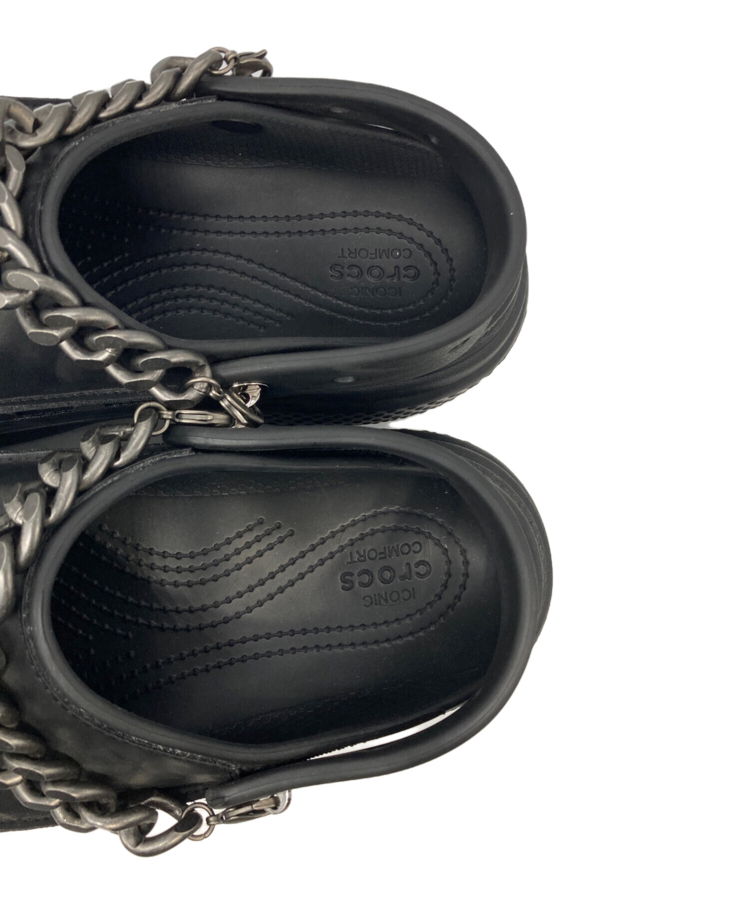 中古・古着通販】crocs (クロックス) Stomp Embellished Clog Black