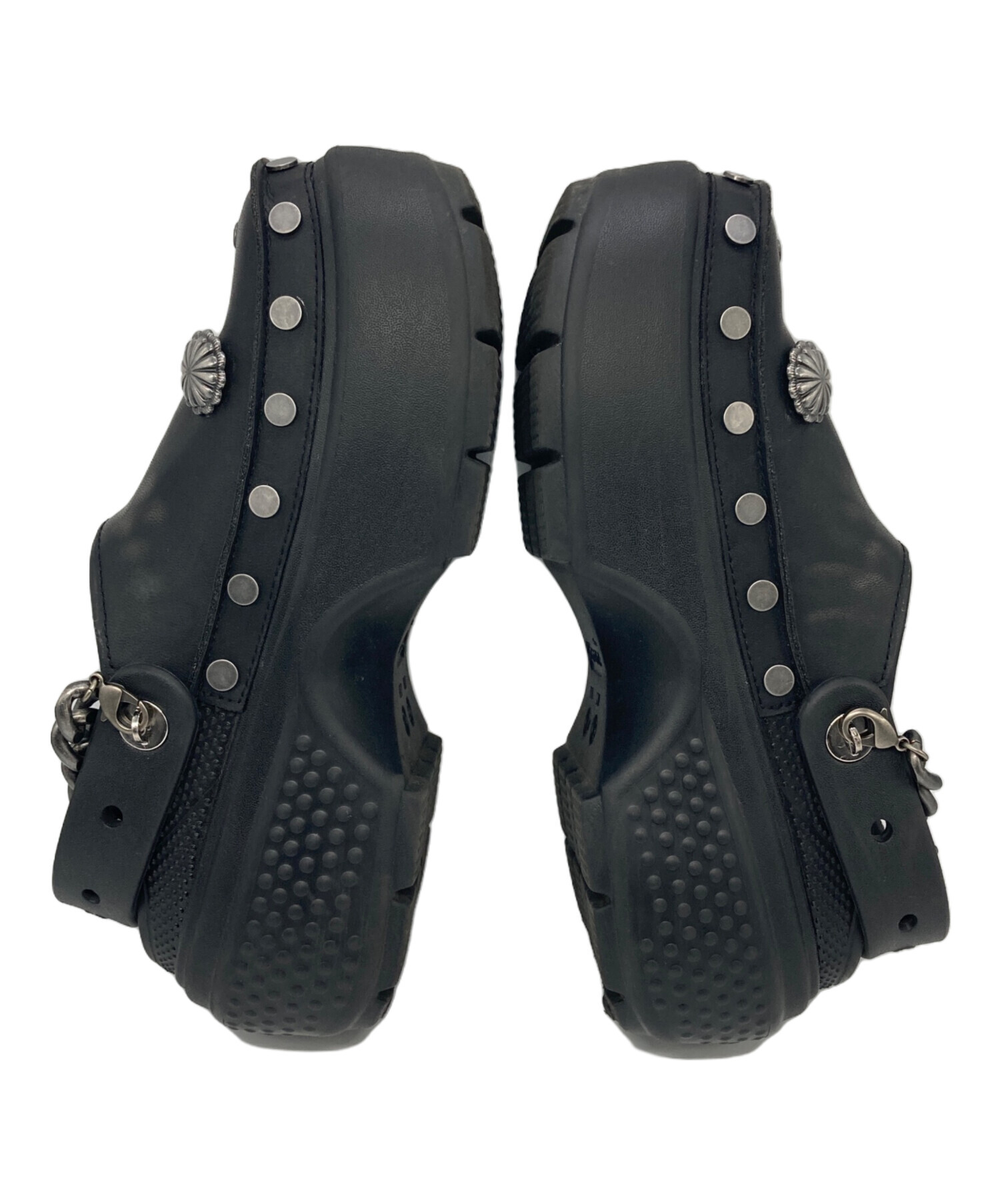 中古・古着通販】crocs (クロックス) Stomp Embellished Clog Black