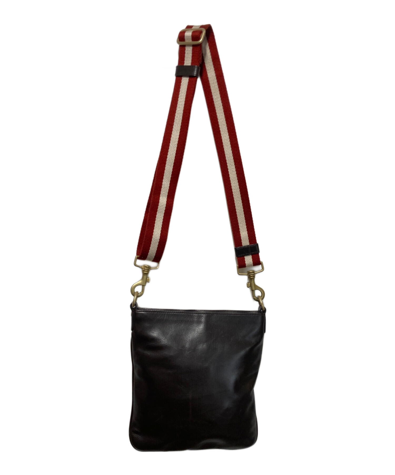 中古・古着通販】BALLY (バリー) レザーショルダーバッグ ブラウン