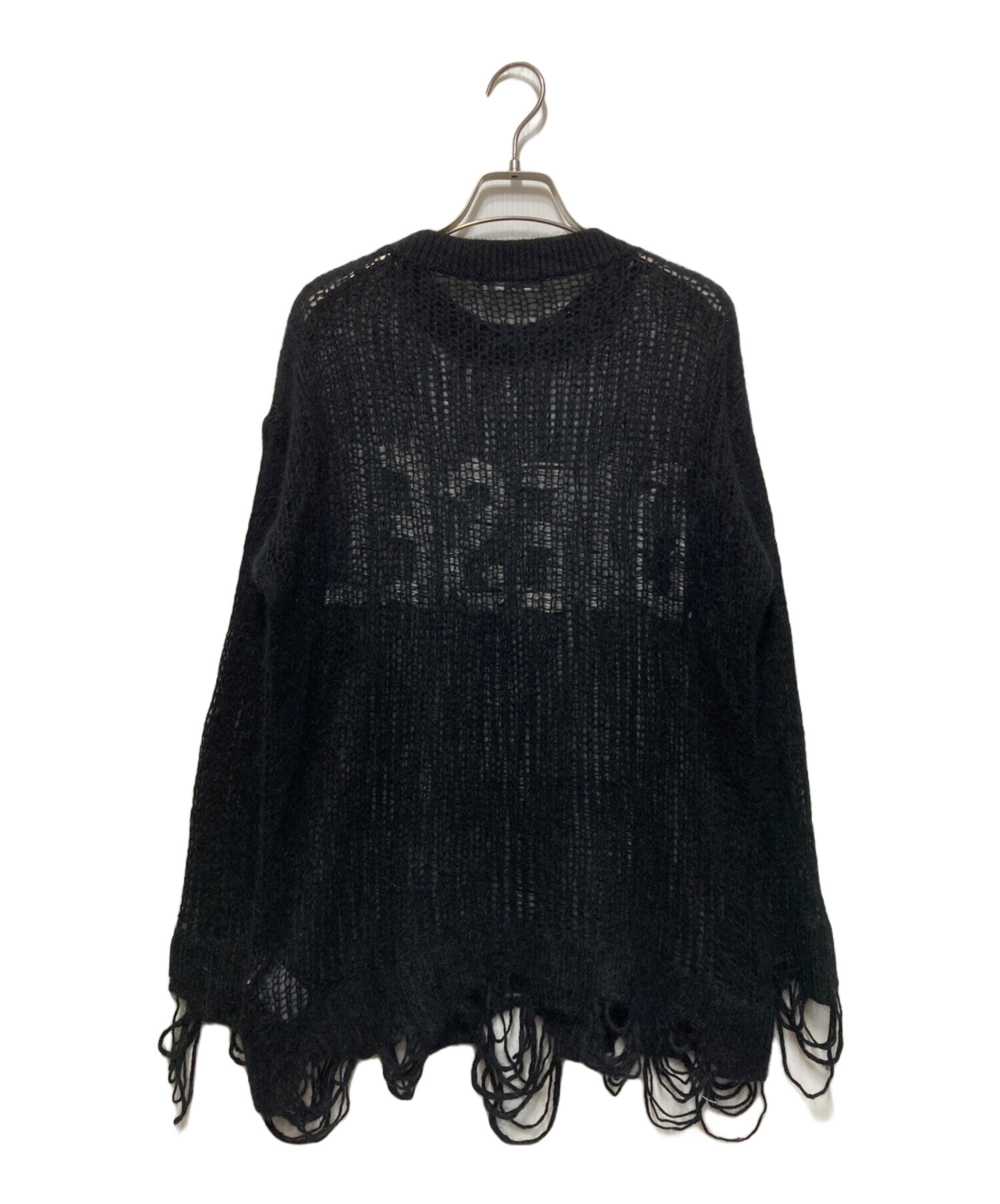 中古・古着通販】DIESEL (ディーゼル) ロゴクロシェニット ブラック