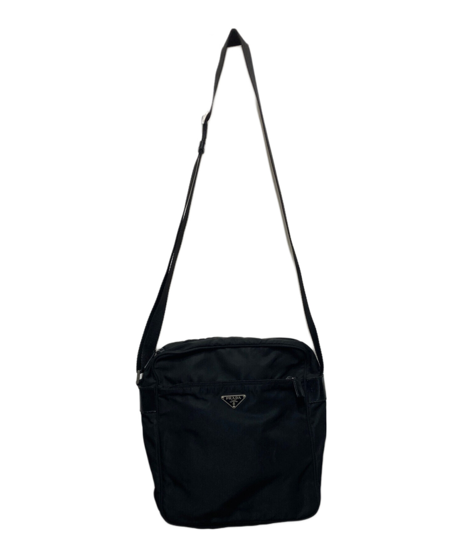 中古・古着通販】PRADA (プラダ) ナイロンショルダーバッグ ブラック