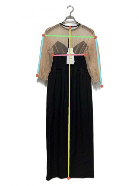 中古・古着通販】Ameri (アメリ) AIRY SLEEVE TIGHT DRESS ブラック