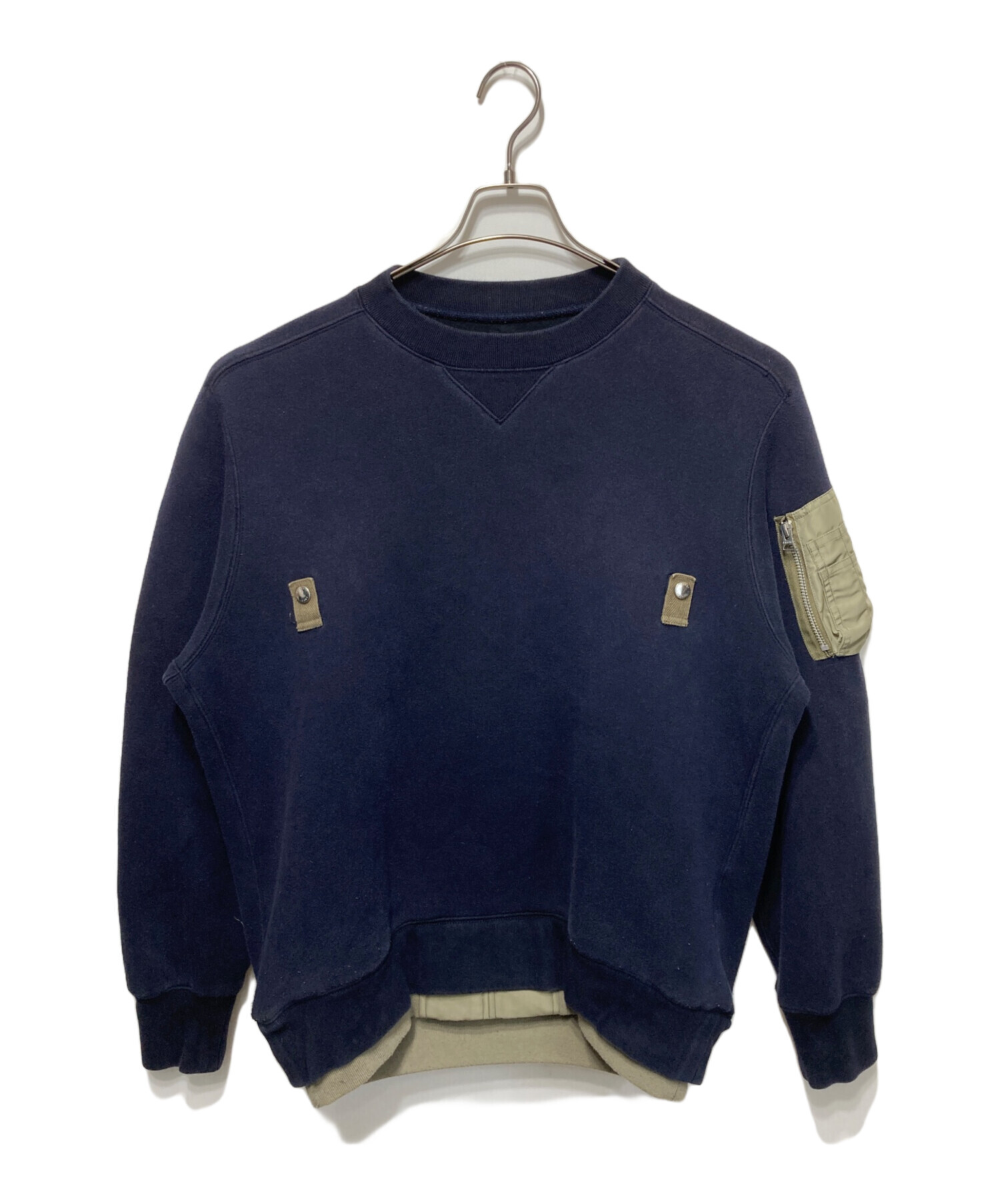 中古・古着通販】sacai (サカイ) Sponge Sweat x Nylon Twill Pullover