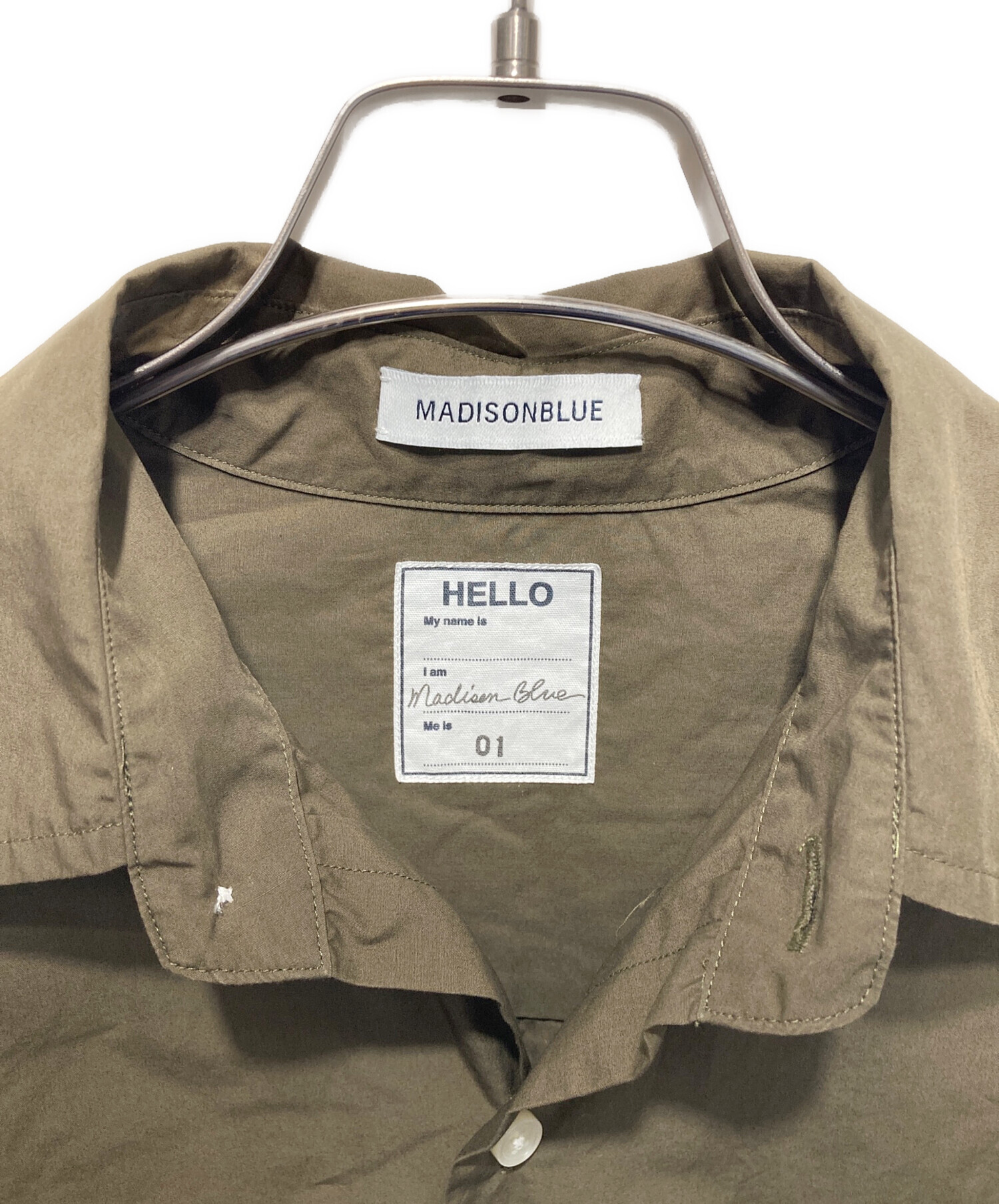 マディソンブルー　j.bradley コットンシャツ　カーキ 中古・古着通販】MADISON BLUE (マディソンブルー) J.BRADLEY CUFF