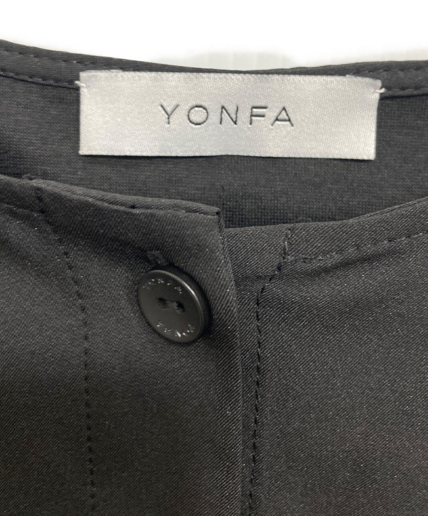中古・古着通販】YONFA (ヨンファ) バックレイヤードブラウス ブラック