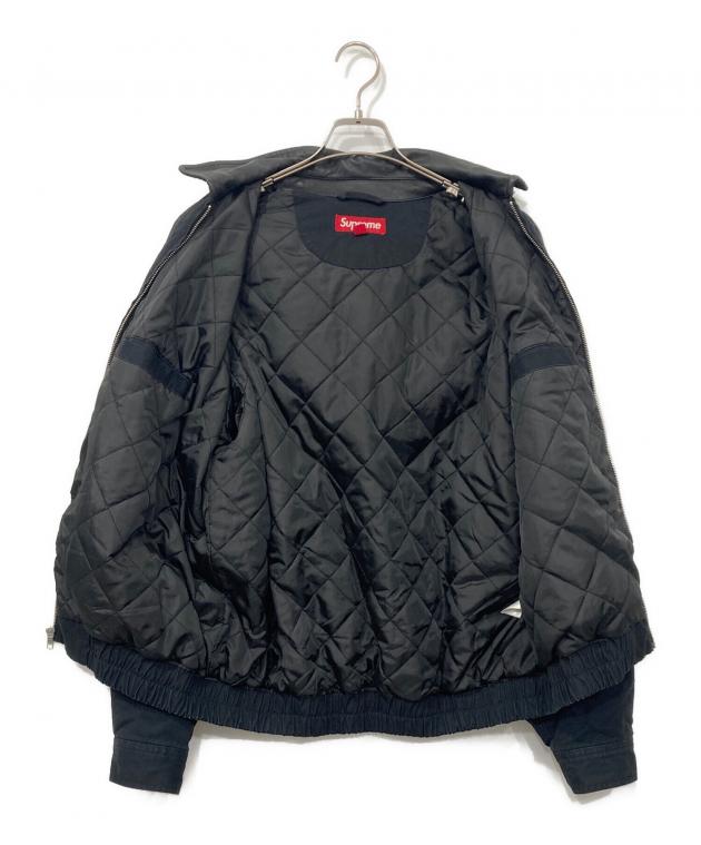 シュプリーム レザーカラー ユーティリティジャケット XLサイズ 黒 中古・古着通販】SUPREME (シュプリーム) 23AW Leather Collar Utility