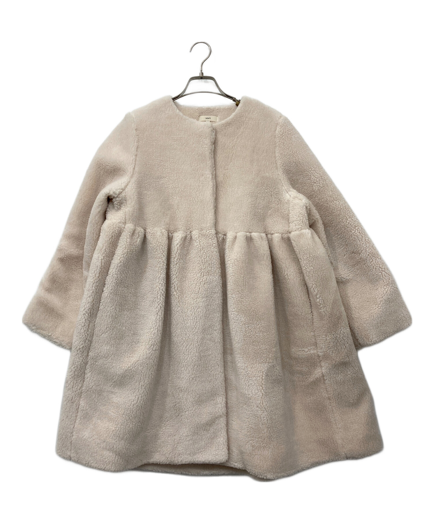 中古・古着通販】YORI (ヨリ) もふボアコート アイボリー サイズ:36 