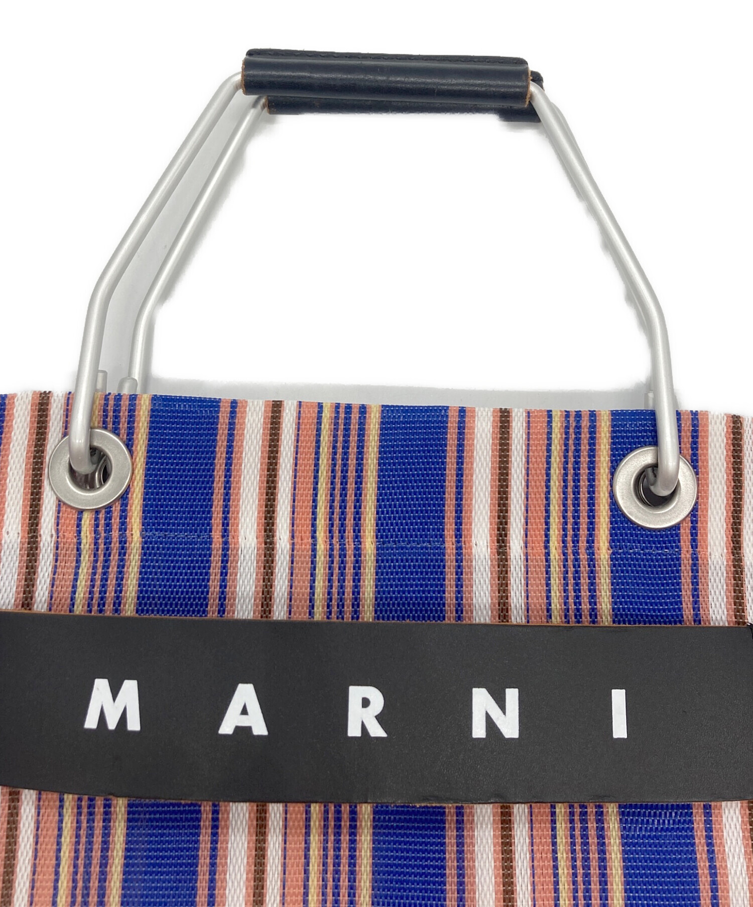中古・古着通販】MARNI (マルニ) ストライプトートバッグ ブルー