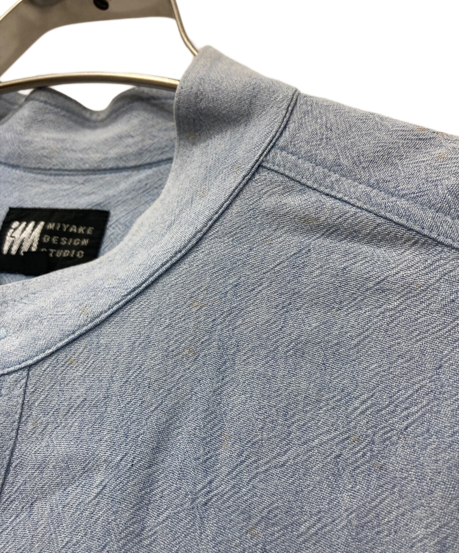 【90s】ISSEY MIYAKE レーヨン混 オープンカラーシャツ ブラック 90s】ISSEY MIYAKE レーヨン混 オープンカラーシャツ ブラック