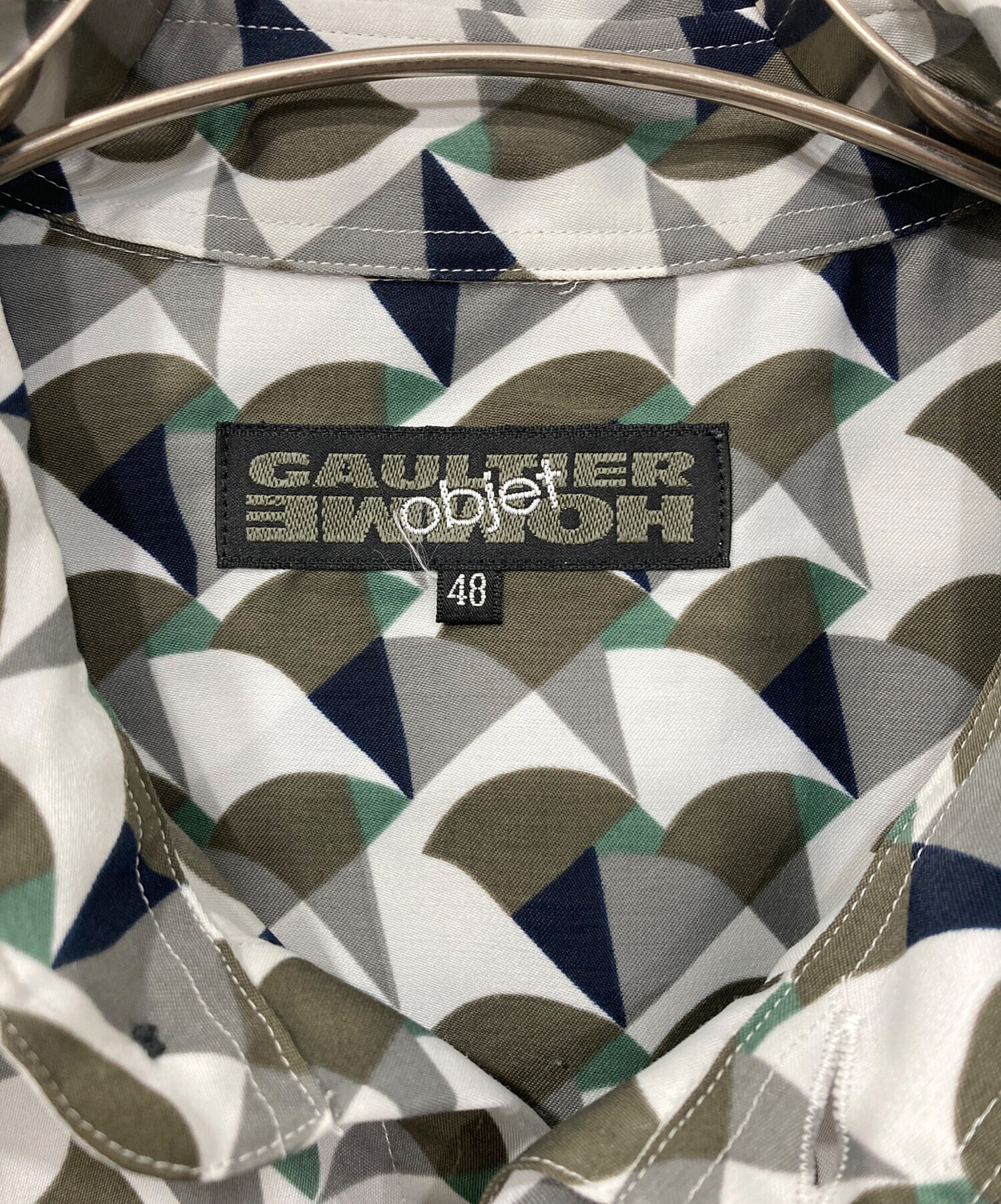 アーカイブ GAULTIER HOMME object 総柄 レーヨンシャツ 中古・古着通販】GAULTIER HOMME objet (ゴルチエオムオブジェット) 総
