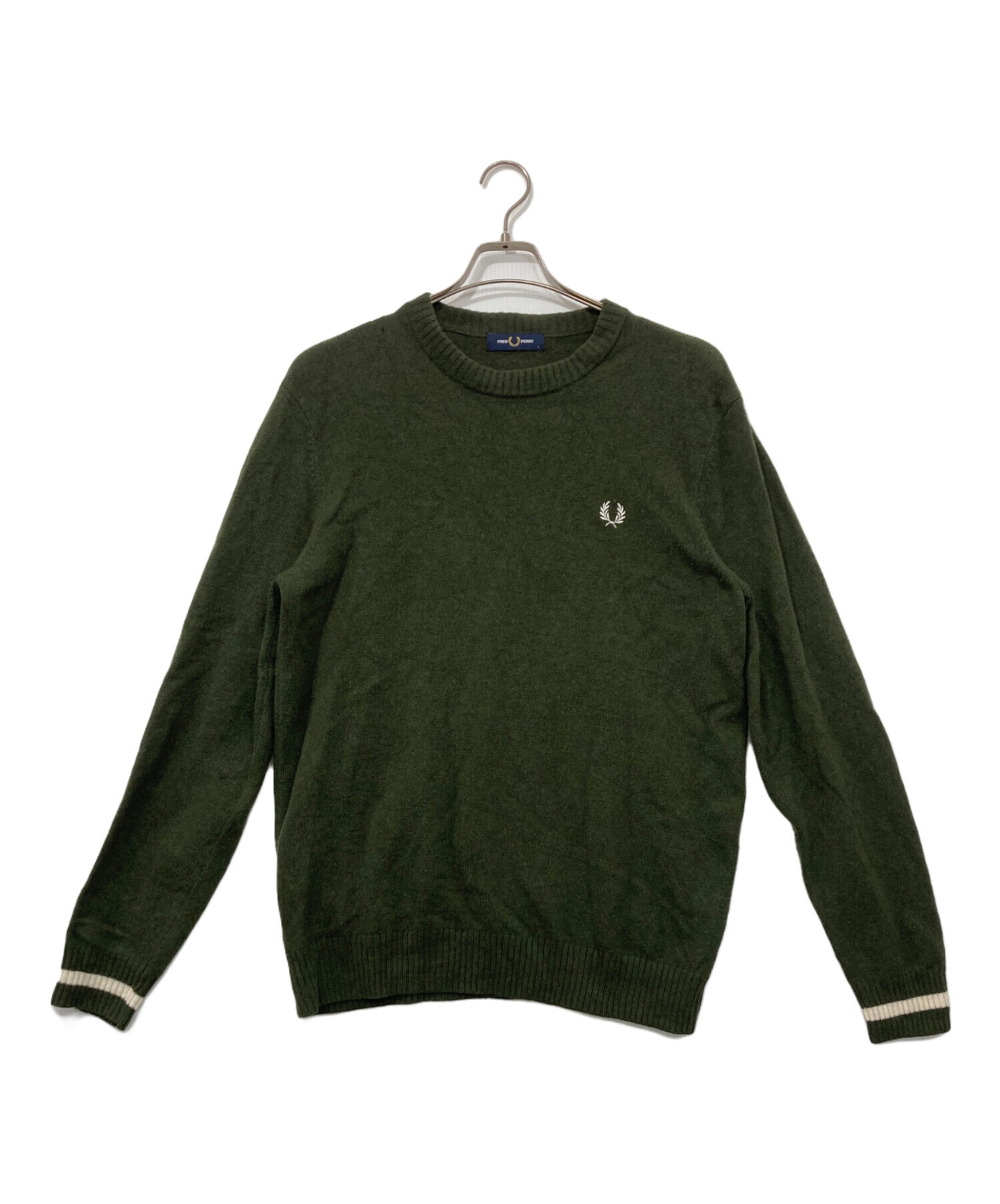 超希少FRED PERRY ウールセーター M グリーン 中古・古着通販】FRED PERRY (フレッドペリー) ウールニット グリーン