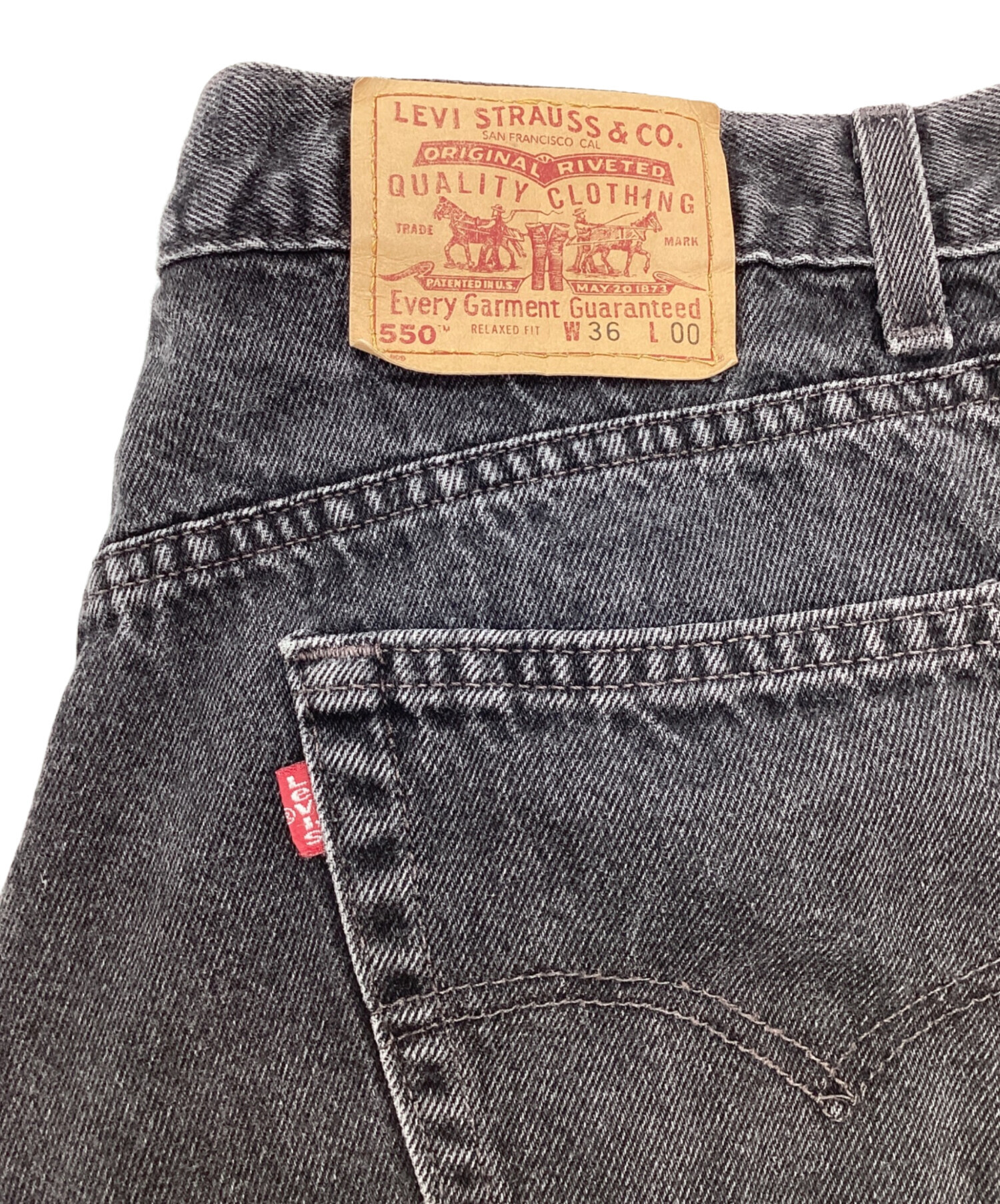 中古・古着通販】LEVI'S (リーバイス) デニムショーツ ブラック サイズ