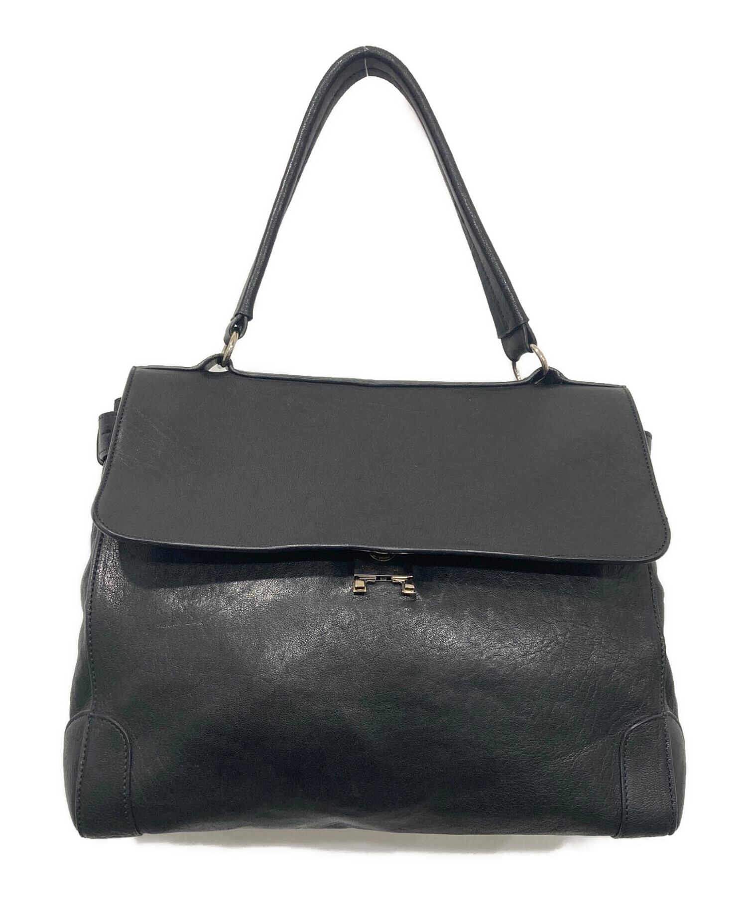 中古・古着通販】MARNI (マルニ) レザーバッグ ブラック サイズ 中古・古着通販】MARNI (マルニ) レザーバッグ ブラック サイズ