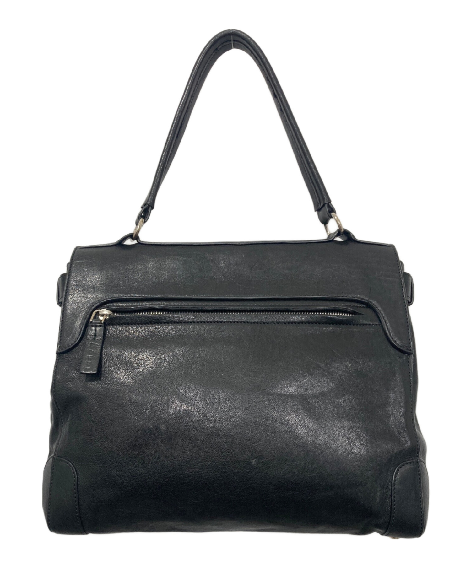 中古・古着通販】MARNI (マルニ) レザーバッグ ブラック サイズ 中古・古着通販】MARNI (マルニ) レザーバッグ ブラック サイズ