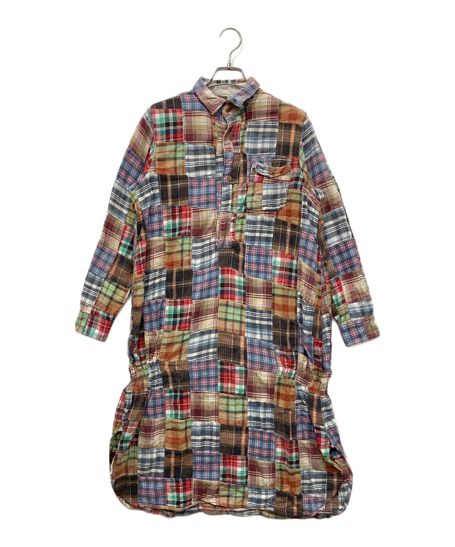 KAPITAL パッチワーク ワンピース 中古・古着通販】KAPITAL (キャピタル) パッチワークシャツワンピース
