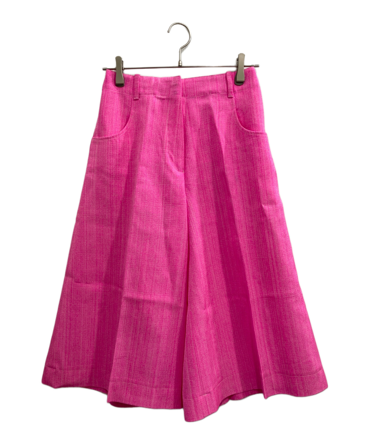 美品　ジャックムス　パンツ　34 ピンク　ワイドパンツ 中古・古着通販】jacquemus (ジャックムス) シルク混バミューダパンツ