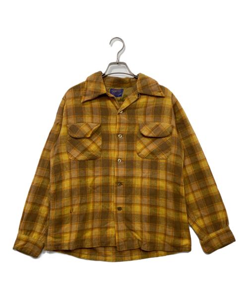 Pendleton ボードシャツ　60S ブラウン系　Mサイズ　ケアタグ付き PENDLETON ペンドルトン ヴィンテージ 60s Board Shirt ボード シャツ