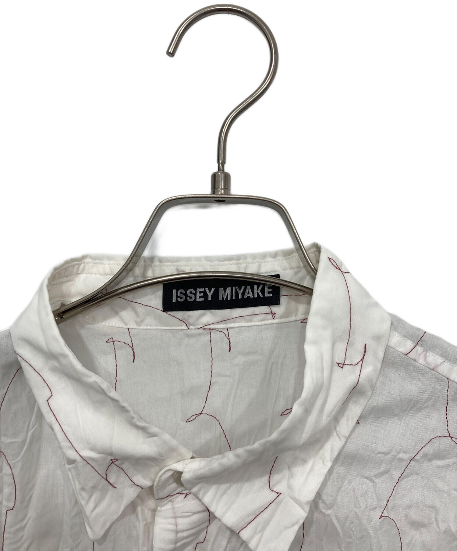 中古・古着通販】ISSEY MIYAKE (イッセイミヤケ) 刺繍デザインシャツ