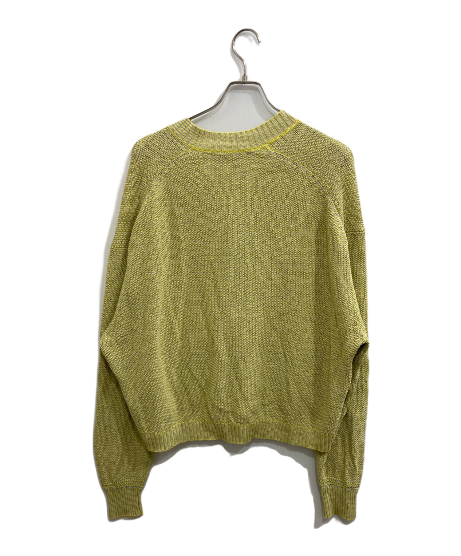 中古・古着通販】saby (サバイ) PAPER KNIT CARDIGAN イエロー サイズ 