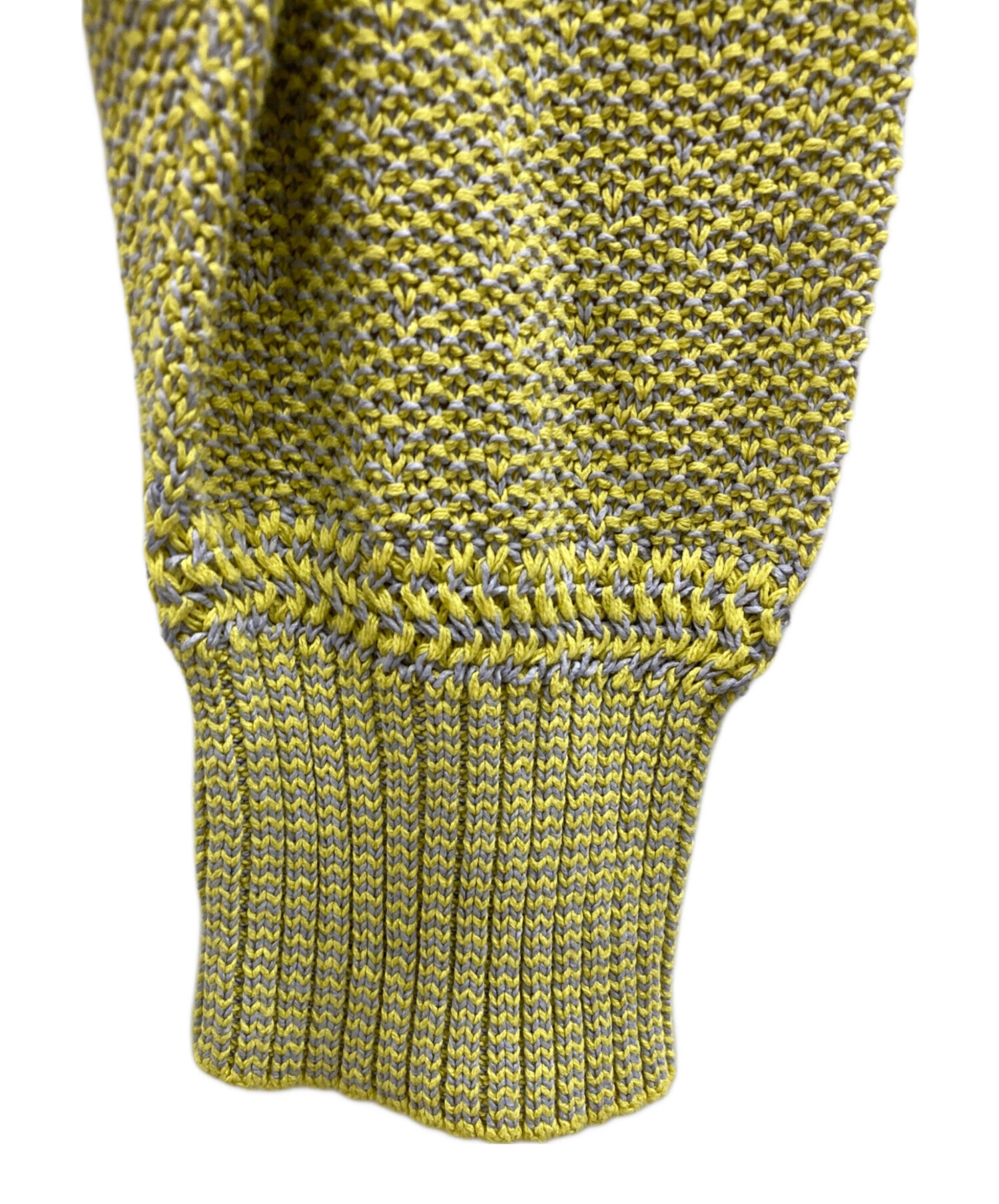 中古・古着通販】saby (サバイ) PAPER KNIT CARDIGAN イエロー サイズ 