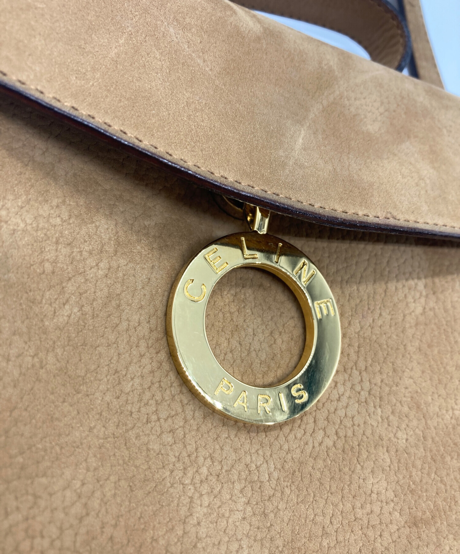 中古・古着通販】CELINE (セリーヌ) ヌバックショルダーバッグ