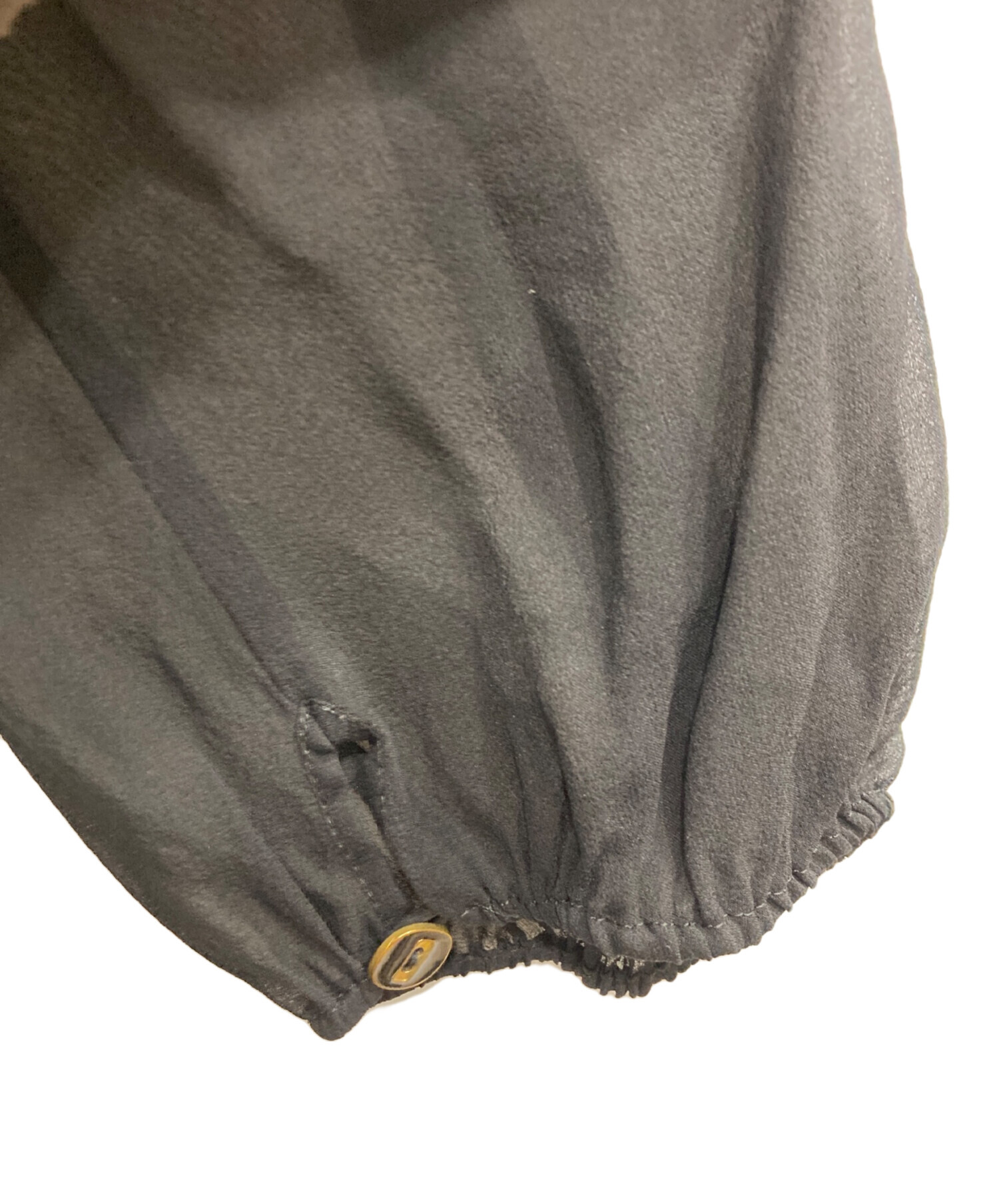 中古・古着通販】MUVEIL (ミュベール) シルクドレス ブラック サイズ 