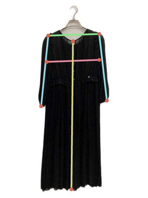 中古・古着通販】MUVEIL (ミュベール) シルクドレス ブラック サイズ 