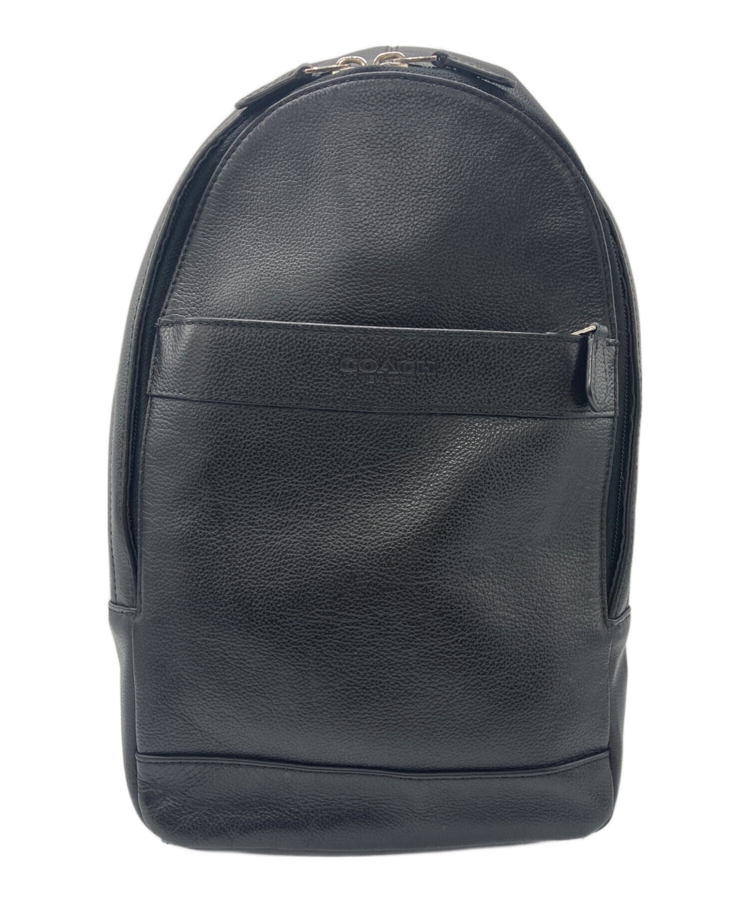 中古・古着通販】COACH (コーチ) レザーボディーバッグ ブラック