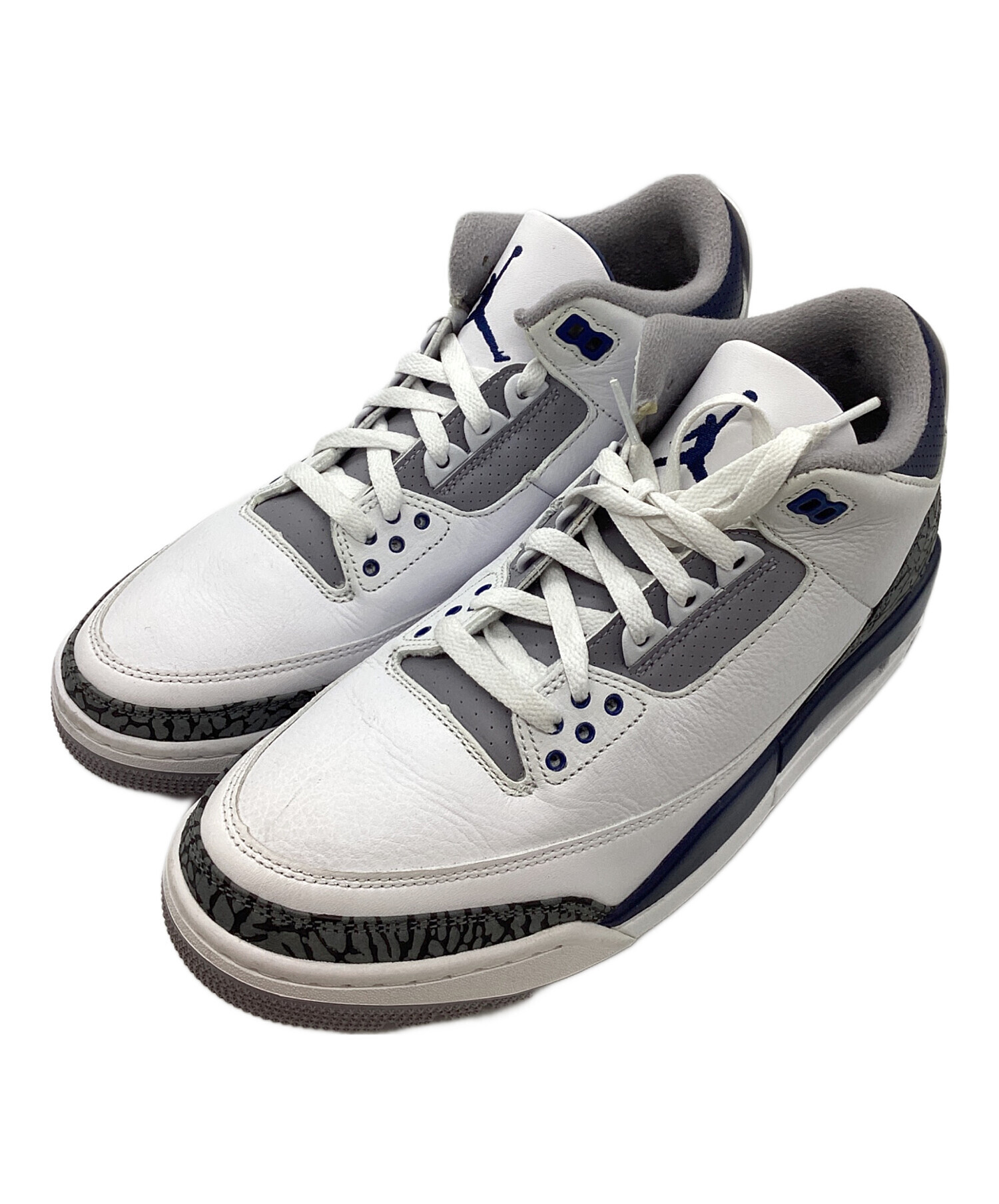 中古・古着通販】NIKE AIR JORDAN 3 RETRO WHITE/MIDNIGHT NAVY/エア 