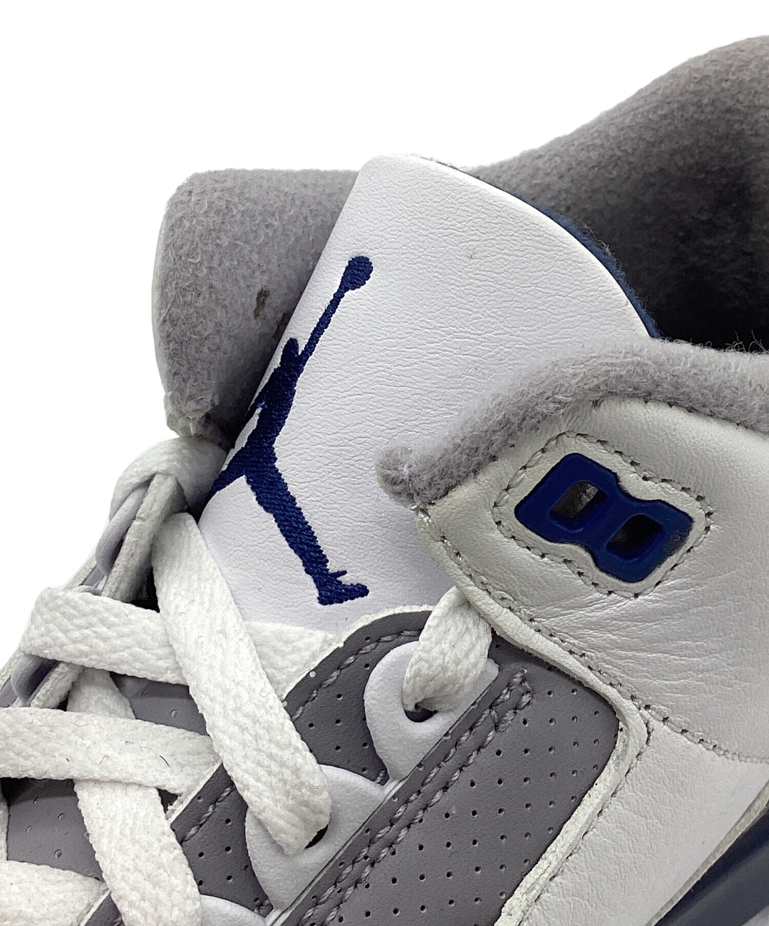 中古・古着通販】NIKE AIR JORDAN 3 RETRO WHITE/MIDNIGHT NAVY/エア 