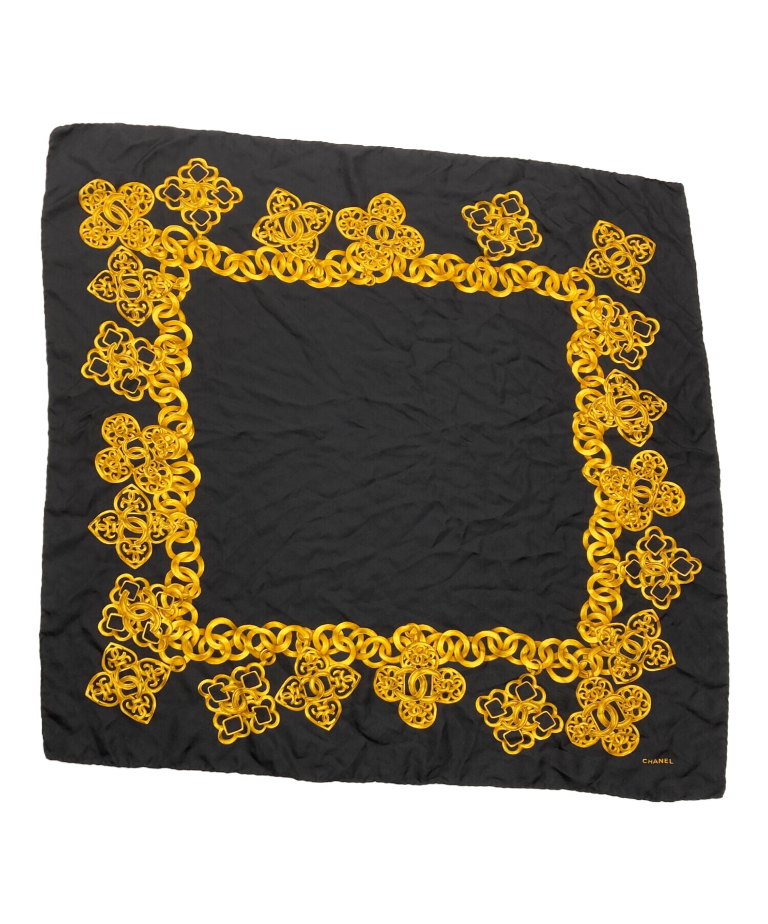 中古・古着通販】CHANEL (シャネル) 総柄シルクスカーフ/チェーン