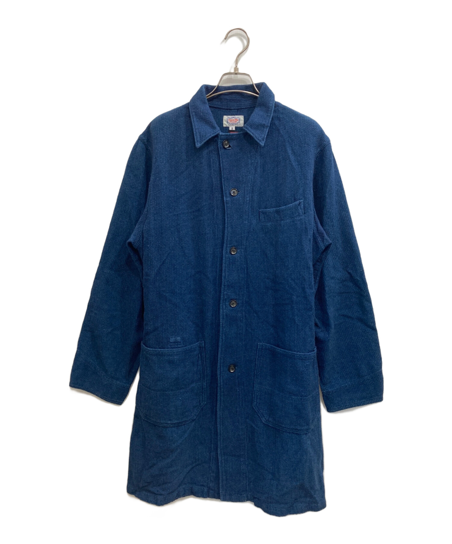 GAIJIN MADE◇Chiang mai DELUXE/刺し子コート/XL/コットン/IDG/無地