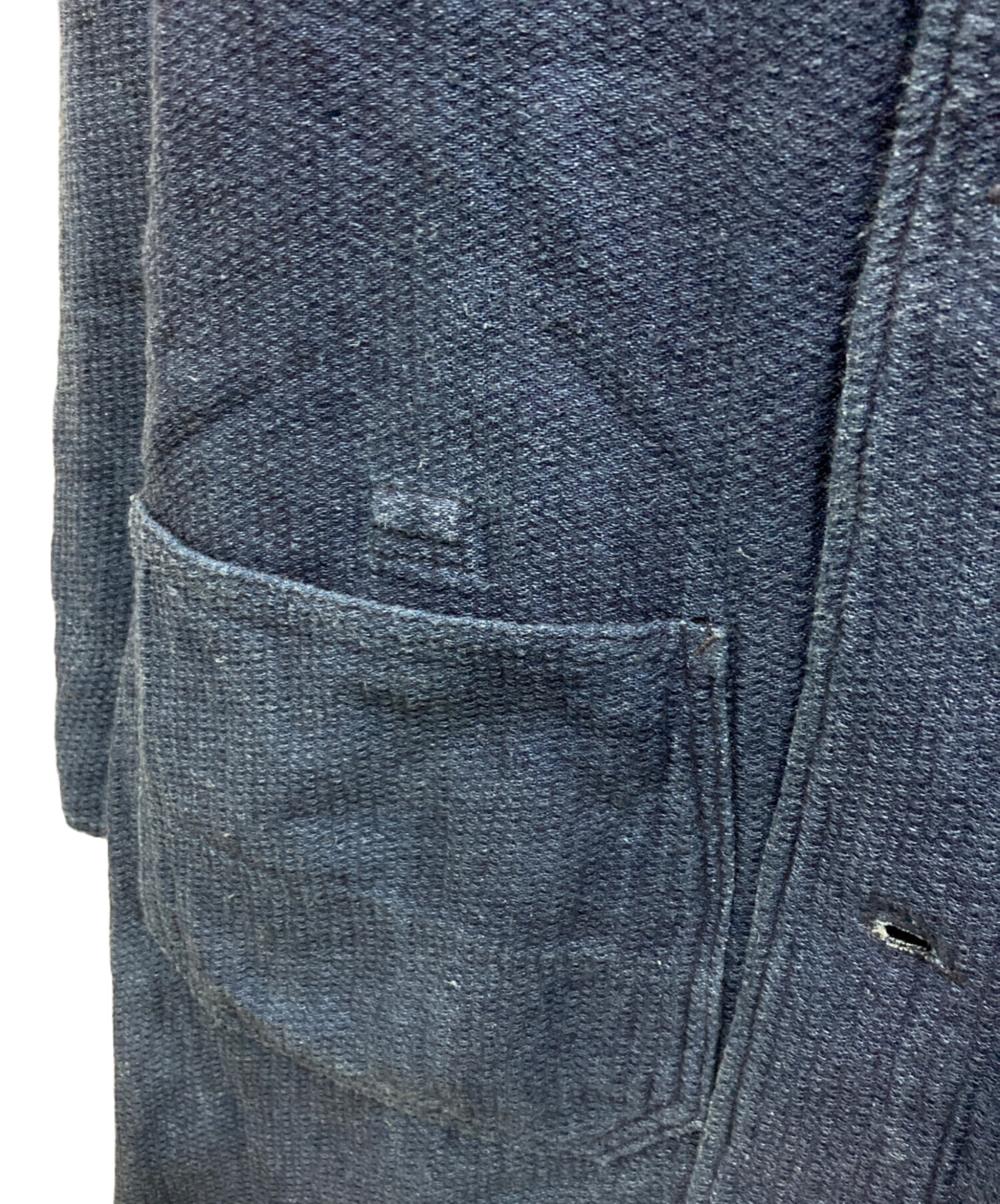 ガイジンメイド【刺子織×インディゴ染め】ステンカラーコート／ロング丈カバーオール 中古・古着通販】GAIJIN MADE (ガイジンメイド) 刺し子インディゴ染め