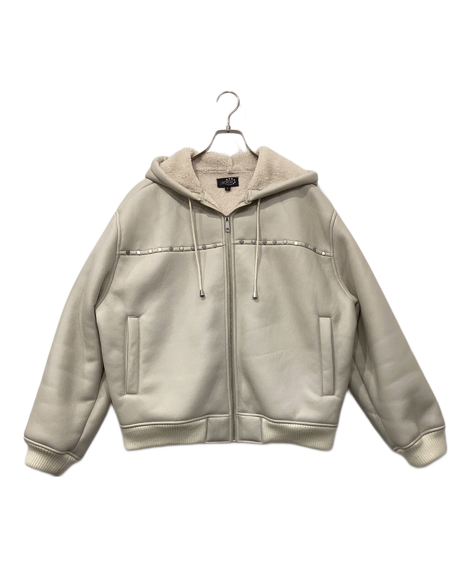 中古・古着通販】AFB (エーエフビー) STUDDED HOODED BOMBER JACKET