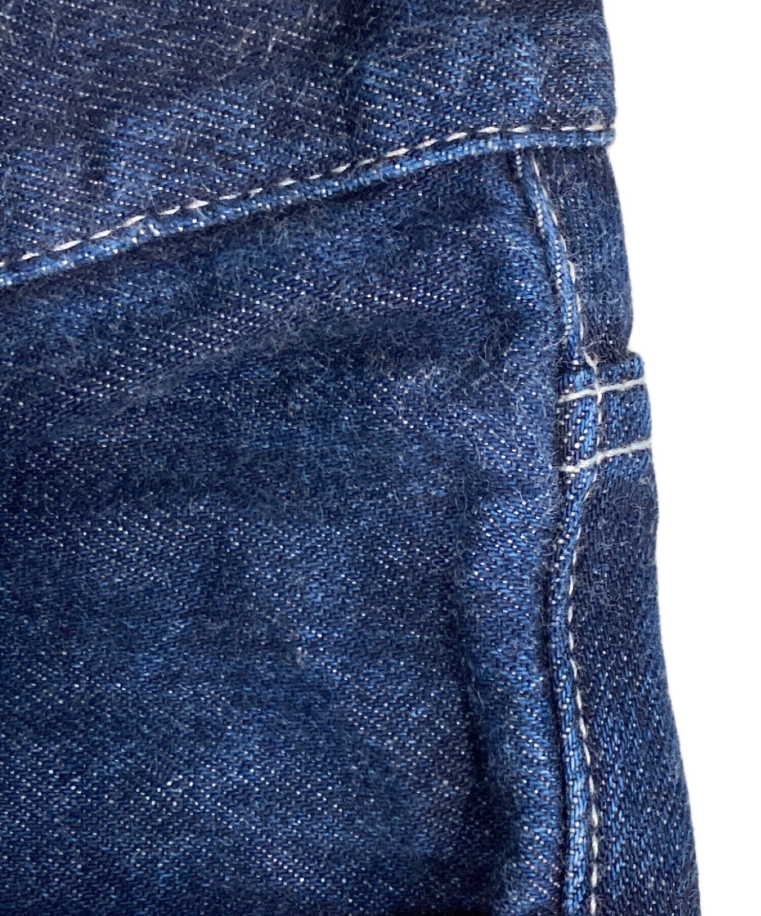 パンツ ブラックアイパッチ バック刺繍リジッドデニムパンツ 34
