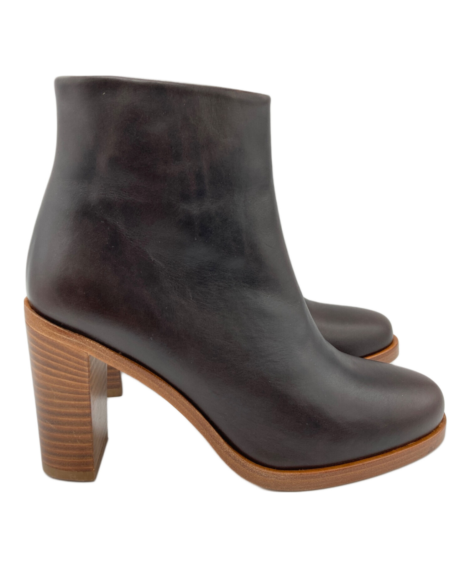 中古・古着通販】A.P.C. (アーペーセー) ショートブーツ ブラウン