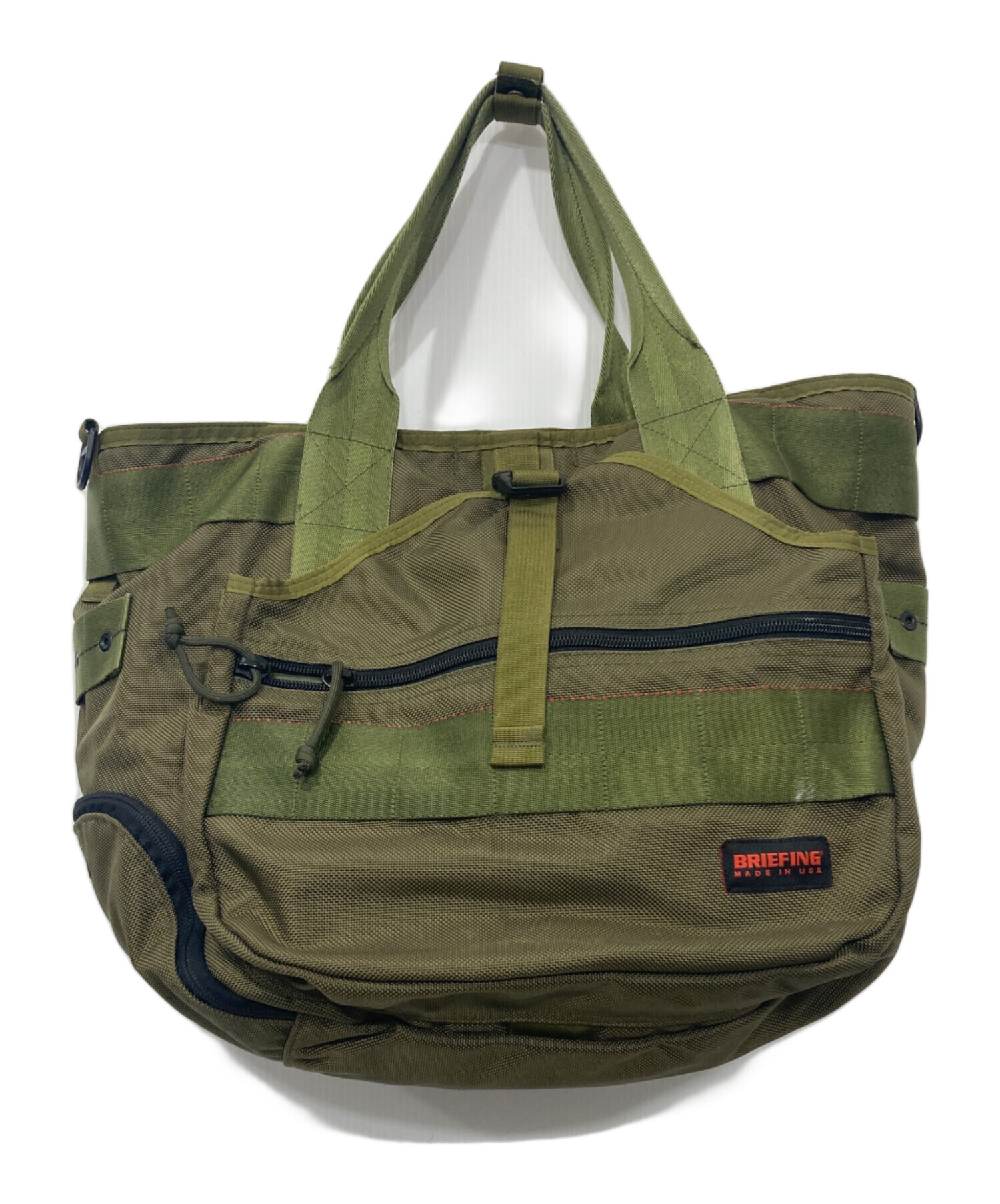 BRIEFING ブリーフィング GYM WIRE ジムバッグ オリーブグリーン 中古・古着通販】BRIEFING (ブリーフィング) GYM WIRE トート グリーン