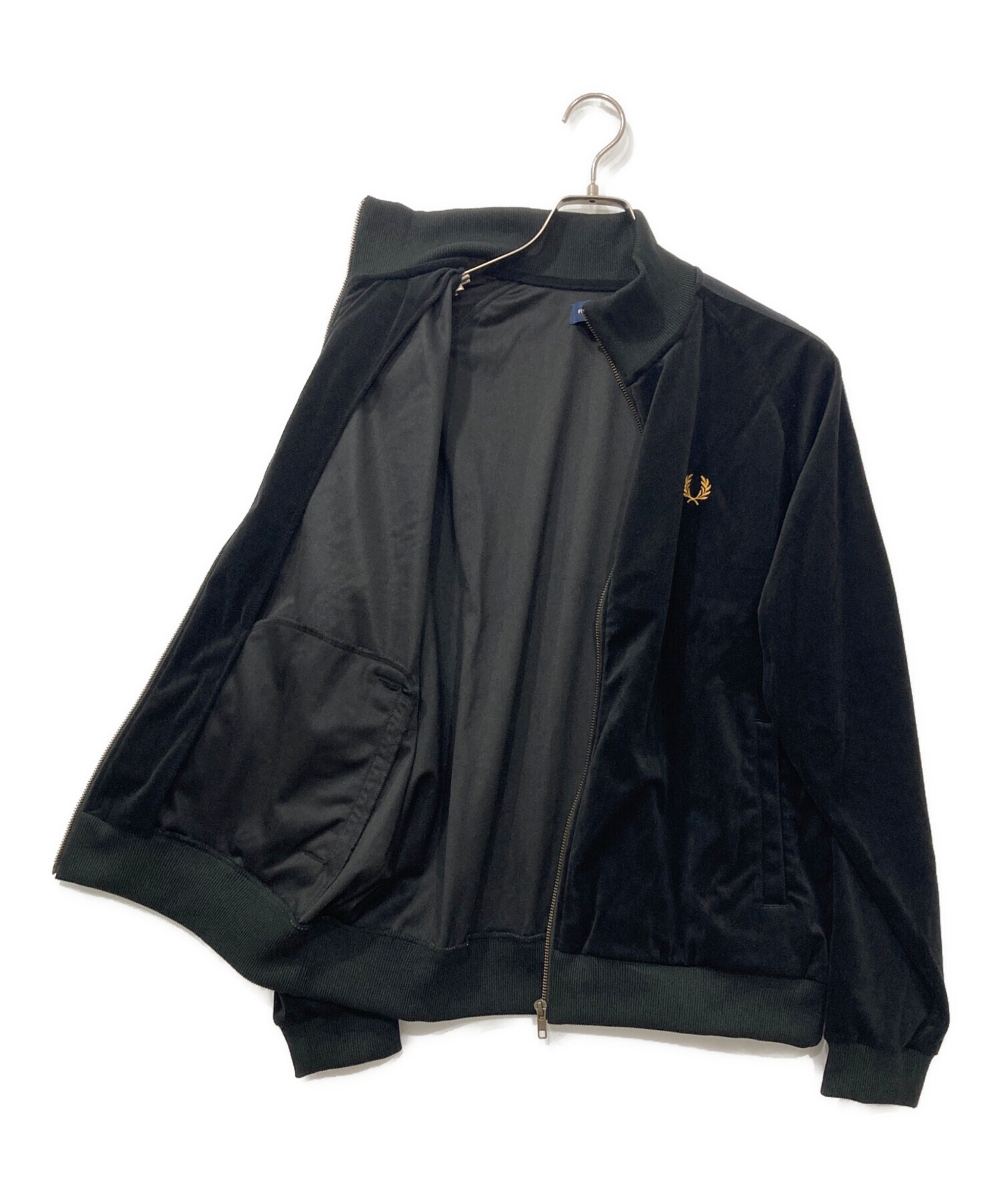 〖激レア〗フレッドペリー ベロア トラックジャケット ブラック 中古・古着通販】FRED PERRY (フレッドペリー) ベロアトラック