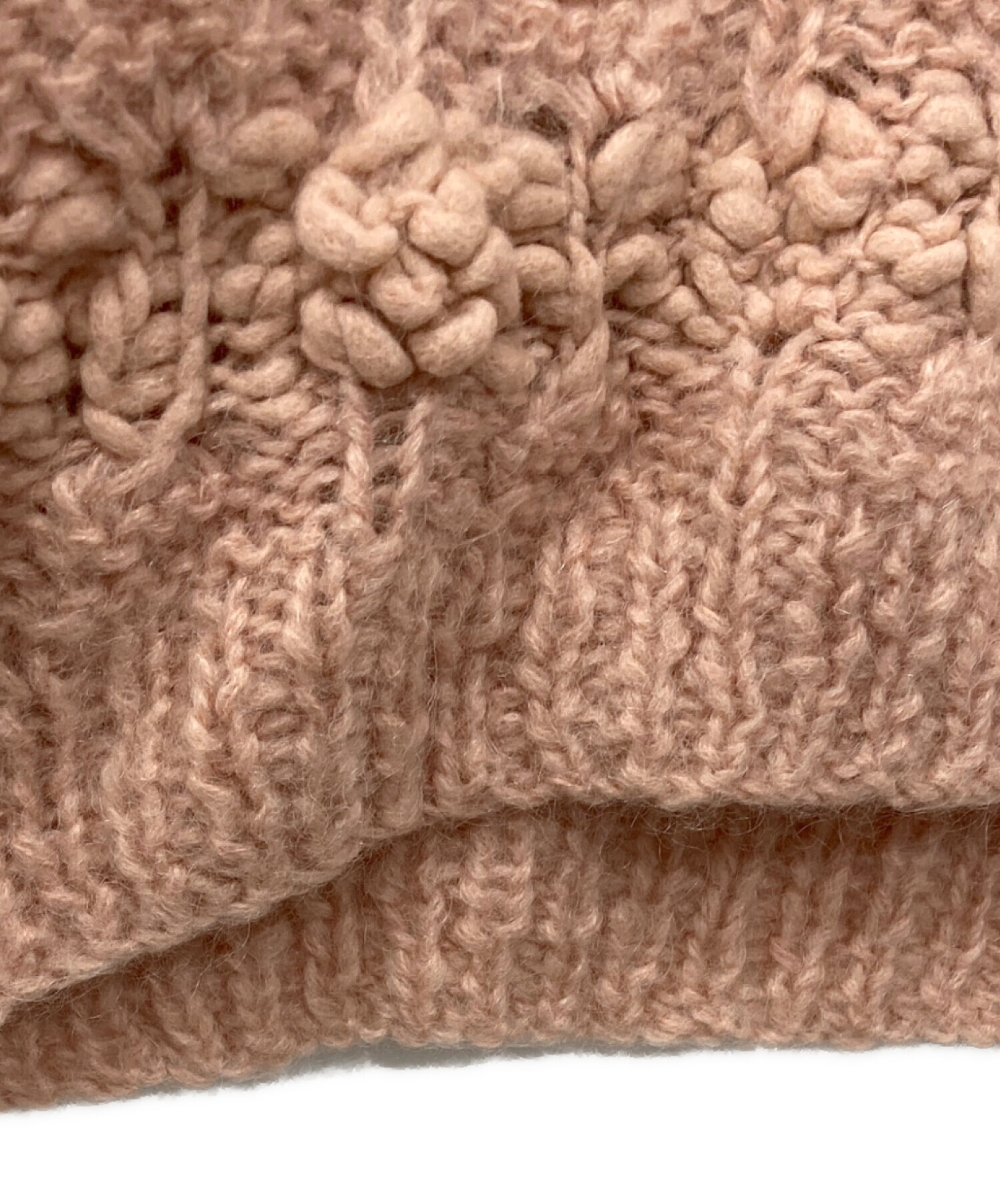 【未使用品】CLANE クラネ ニットVネック モヘア ピンク 1サイズ 中古・古着通販】CLANE (クラネ) BUMPY OVER V NECK KNIT TOPS