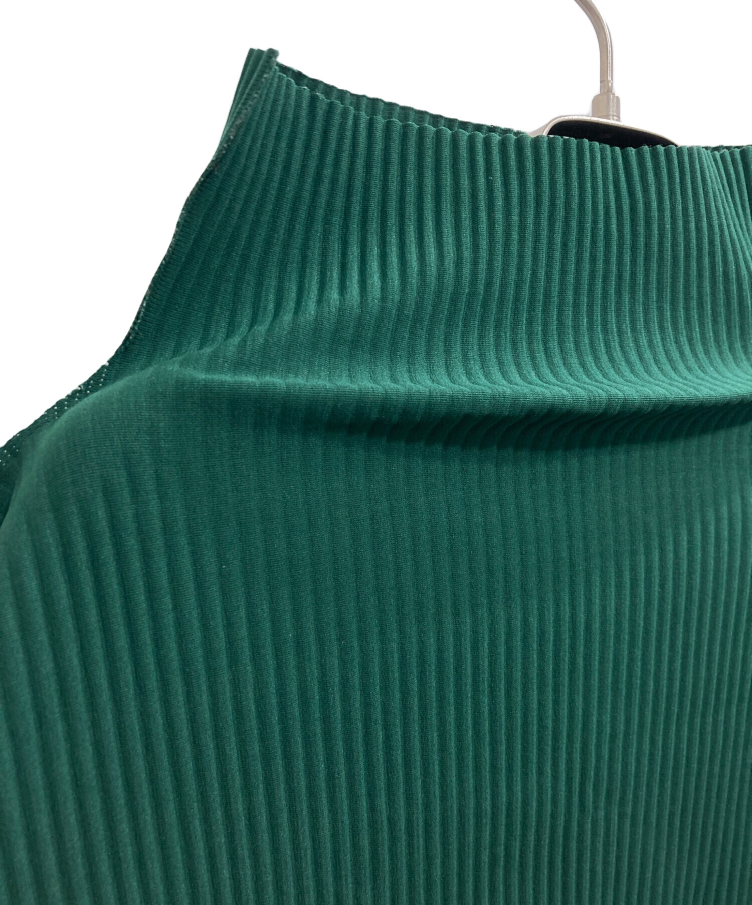 イッセイミヤケ　ダウンコート　ハイネック　グリーン　サイズ3 L相当 中古・古着通販】ISSEY MIYAKE (イッセイミヤケ) 中綿ロングコート
