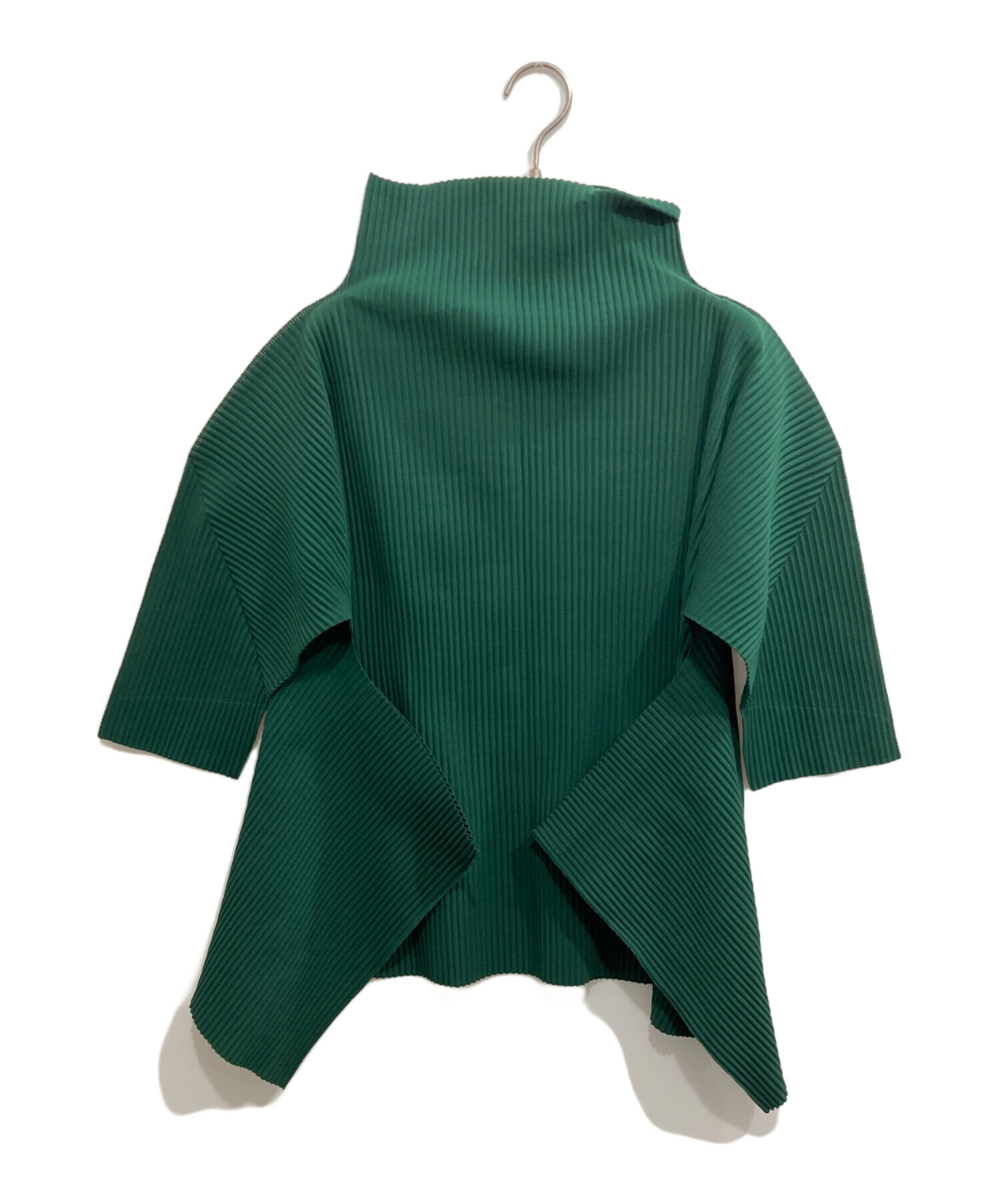 新品✨ミーイッセイミヤケ ハイネックカットソー 長袖 レッド 中古・古着通販】ISSEY MIYAKE (イッセイミヤケ) プリーツハイネック