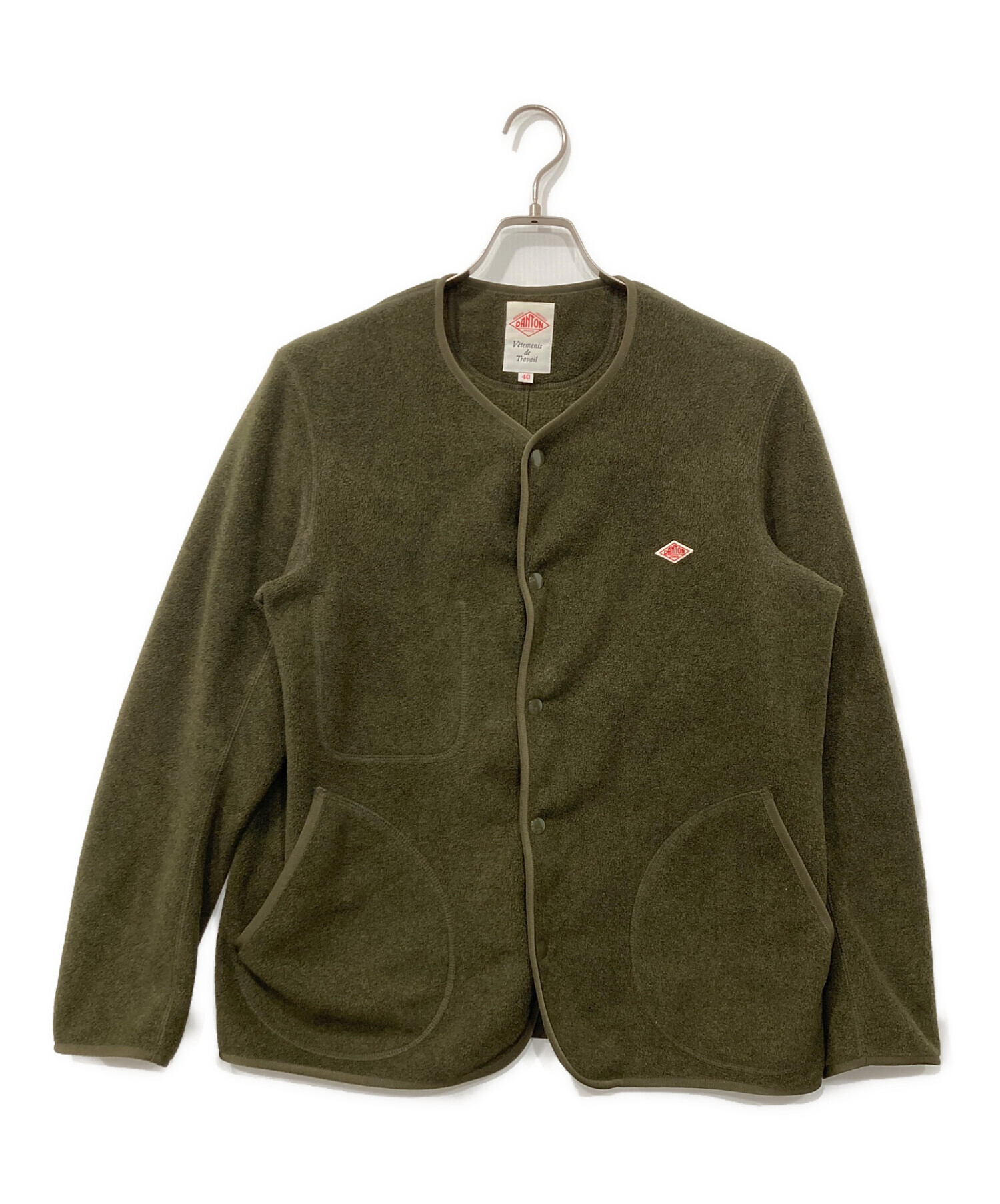 中古・古着通販】DANTON (ダントン) FLEECE COLLARLESS JACKET