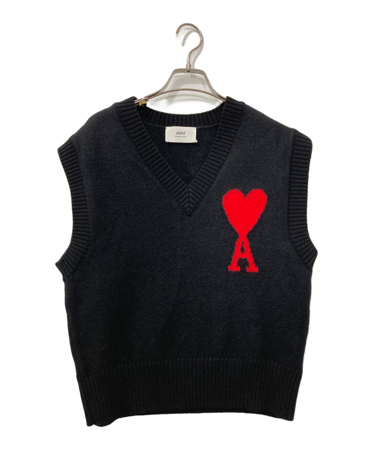 ami 未使用ニットベスト 中古・古着通販】AMI PARIS (アミ パリス) ハートロゴ ニットベスト