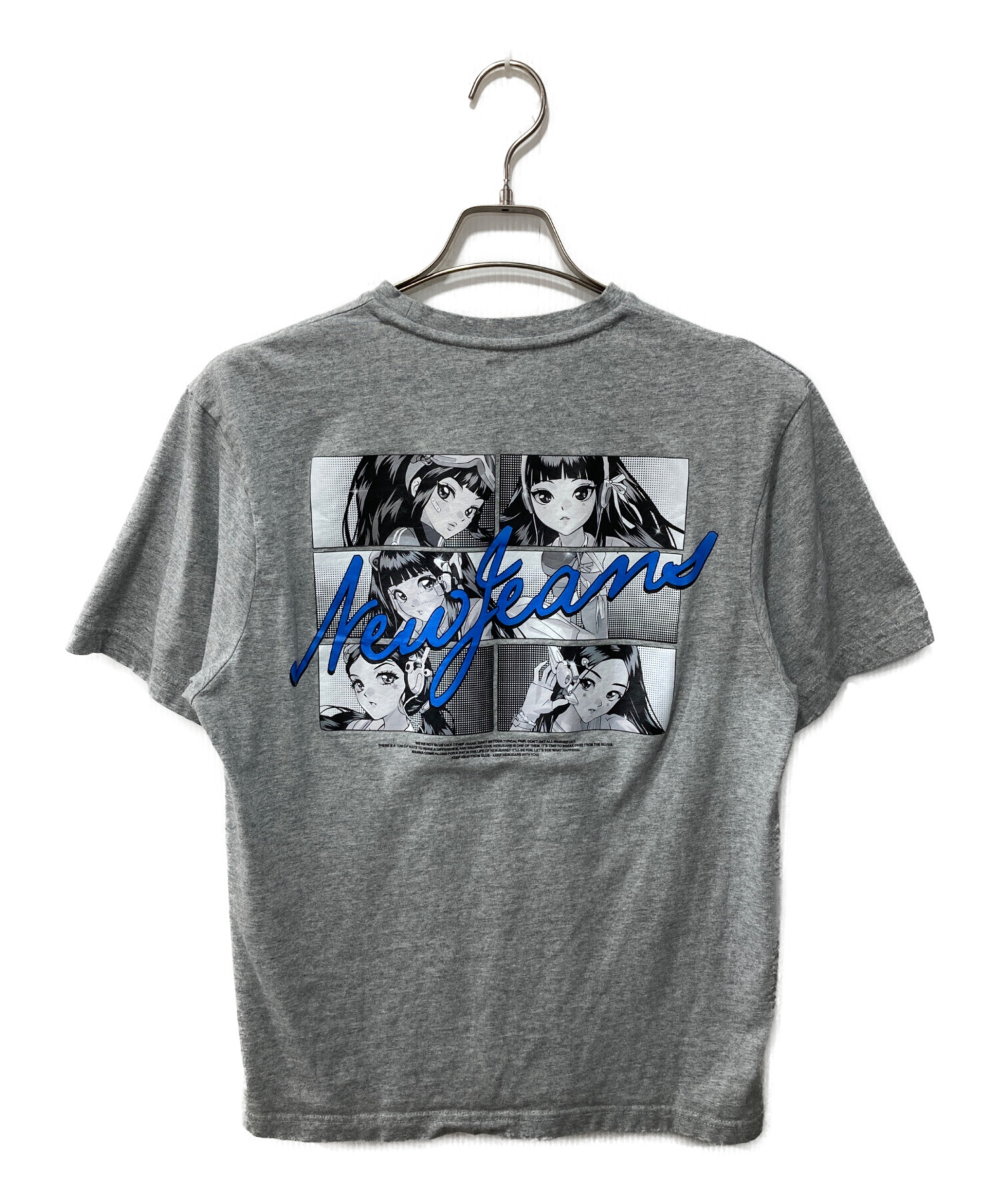 中古・古着通販】newjeans (ニュージーンズ) プリントTシャツ グレー