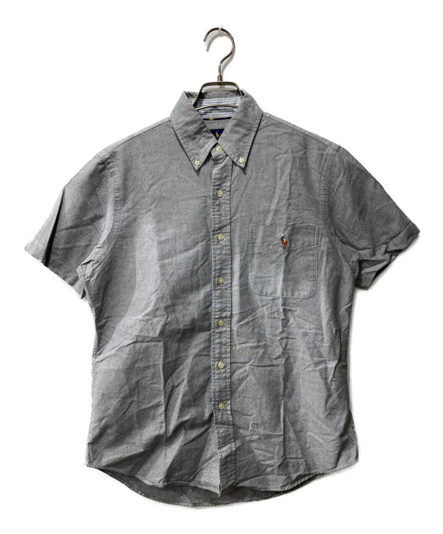 試着程度　ラルフローレン　半袖　シャツ　ＸＬ　グレー系 中古・古着通販】RALPH LAUREN (ラルフローレン) 半袖BDシャツ グレー