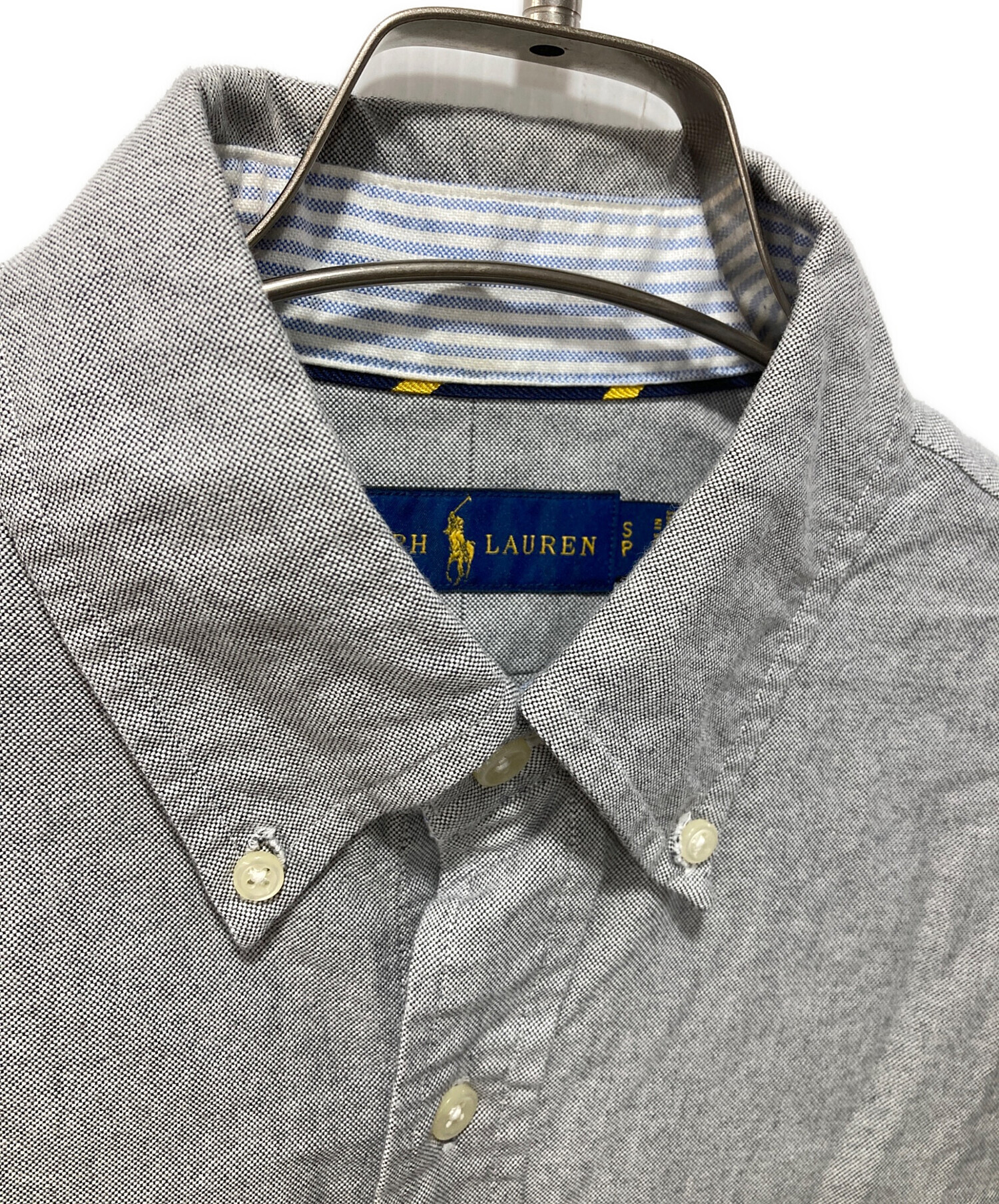 中古・古着通販】RALPH LAUREN (ラルフローレン) 半袖BDシャツ グレー