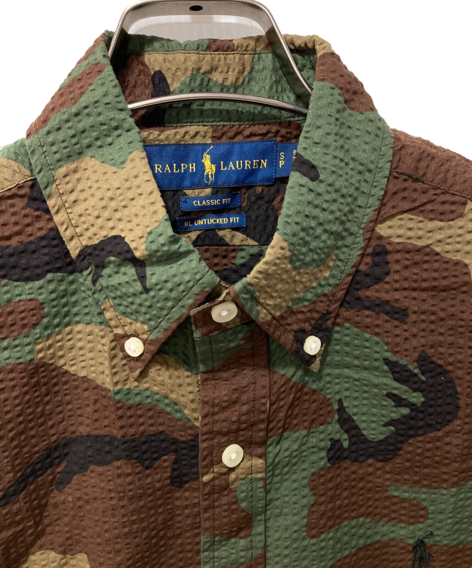 中古・古着通販】RALPH LAUREN (ラルフローレン) カモ柄シアサッカー