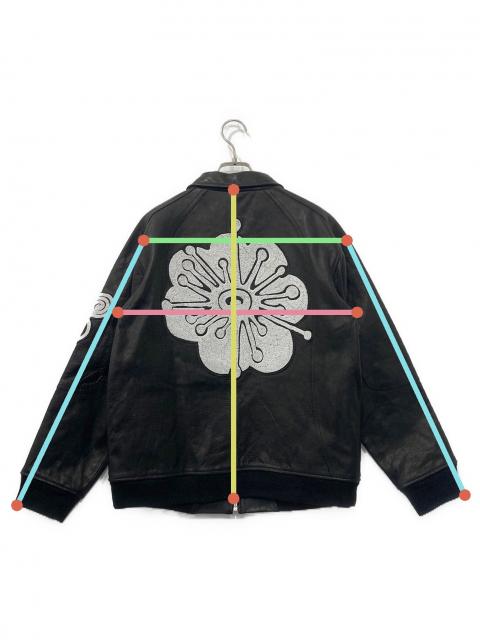 中古・古着通販】FAF (エフエーエフ) BEADED LEATHER FLIGHT JACKET/手 