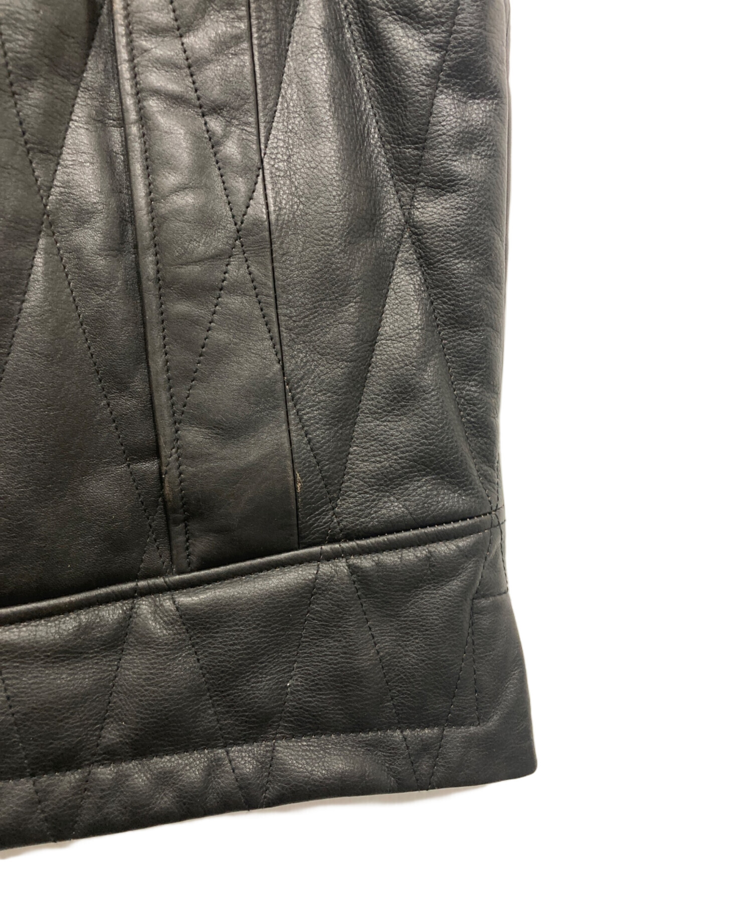 中古・古着通販】CCU (シーシーユー) QUILTED VEST/レザーキルティング